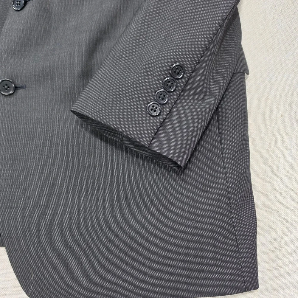 Daniel Cremieux Blazer Mens 46R Charcoal Gray Excellent 3-Button Sport Coat
